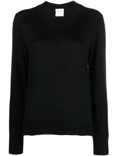 Barrie Crew Neck Cashmere Jumper In Black