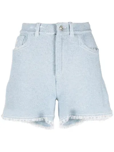 Barrie Shorts Mit Fransen In Blue