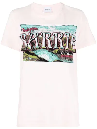 Barrie Graphic-print Cotton T-shirt In Pink