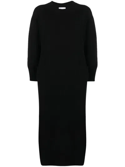 Barrie Iconic Knit Midi Dress In Black