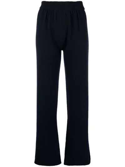 Barrie Wide-leg Cashmere Trousers In Blue