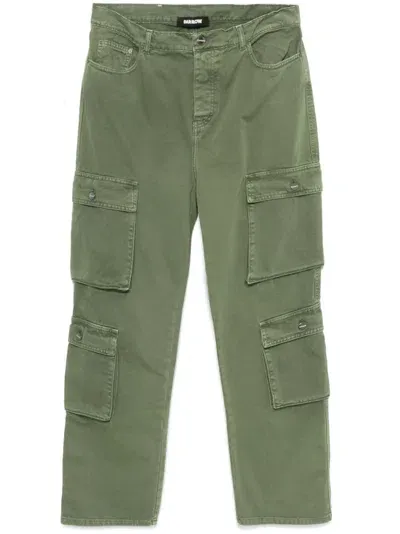 Barrow Cotton Cargo Jeans In Green