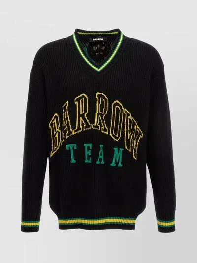 Barrow Logo Embroidery Sweater In Black