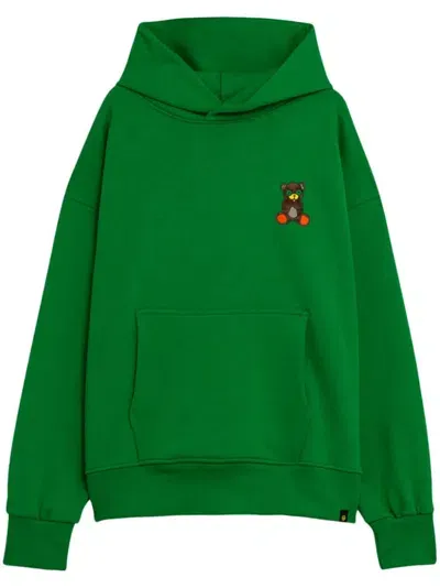 Barrow Iconic Teddy Hoodie In Green