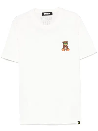 Barrow Iconic Teddy T-shirt In Blue Beige