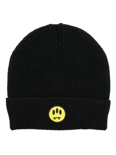 Barrow Logo-patch Beanie Hat In Black