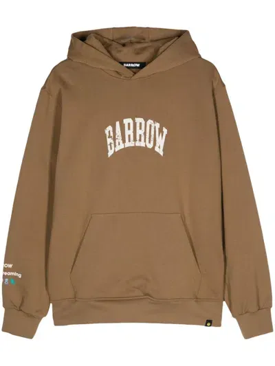 Barrow Logo-print Hoodie In Brown