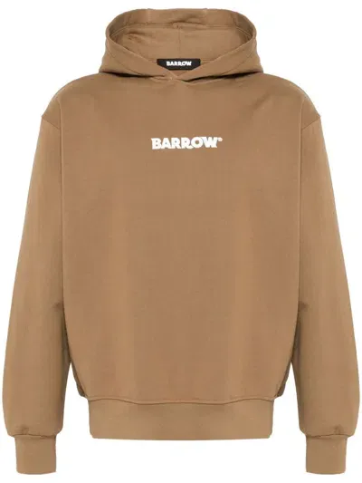 Barrow Logo-print Hoodie In Brown