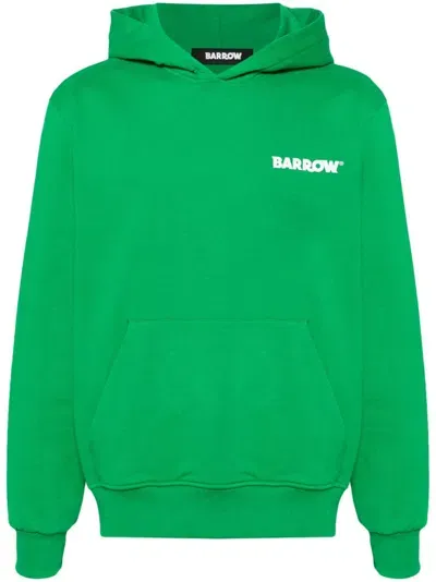 Barrow Logo-print Hoodie In Green