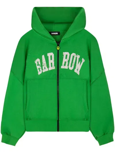 Barrow Logo-print Hoodie In Green