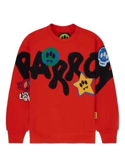 Barrow Kids' Logo-print Sweatshirt In Red