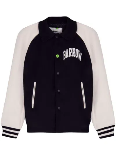 Barrow Logo-print Varsity Jacket In 黑色