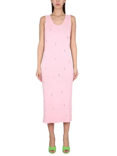 Barrow Viscose Dress In Pink