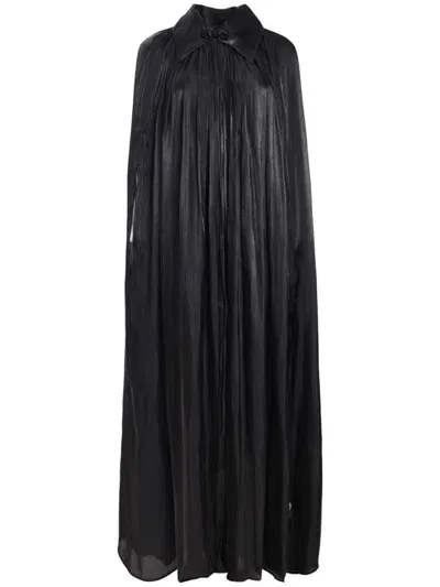 Baruni Pleated Cape In Black