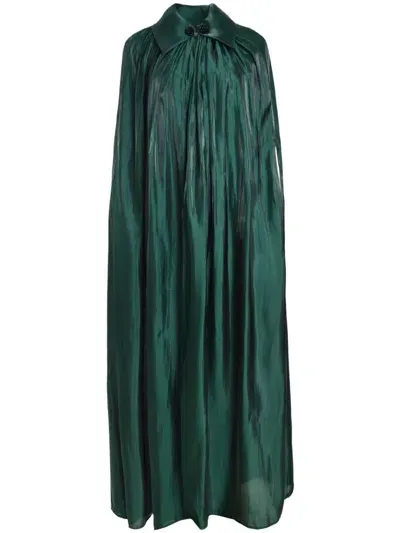 Baruni Pleated Cape In Green