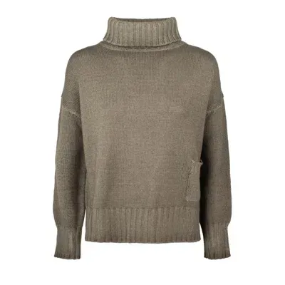 Base Walnut Merino Wool Turtleneck Sweater In Brown