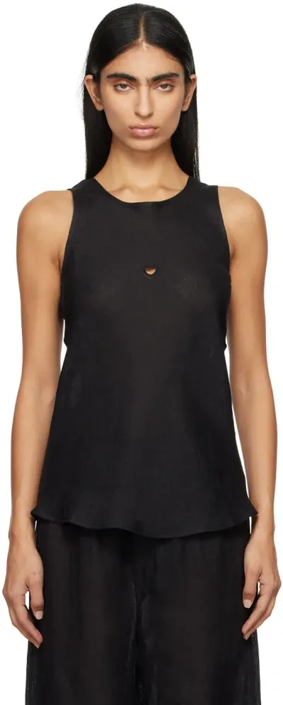 Baserange Black Dydine Heart Tank Top