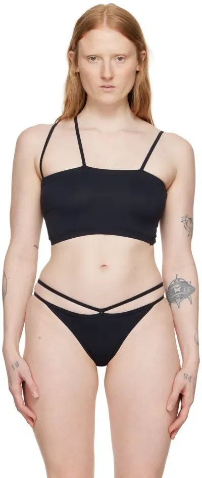 Baserange Black Nida Bikini Top