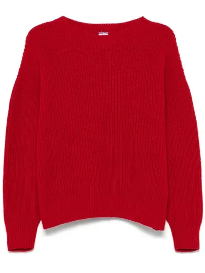 Baserange Fisherman's-knit Sweater In 红色