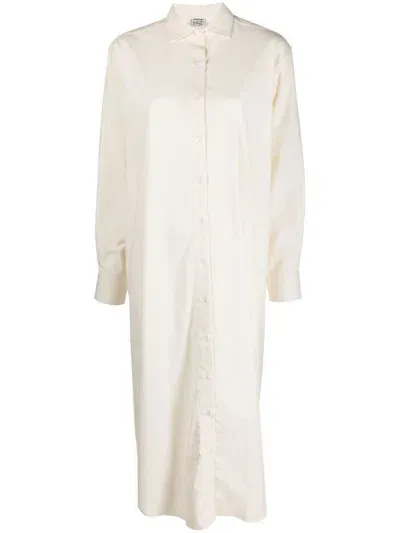 Baserange Ole Organic Cotton Shirt Dress In Neutrals