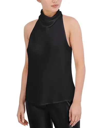 Bcbgmaxazria Cowlneck Halter Top In Black