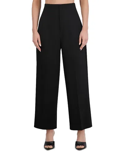 Bcbgmaxazria Cropped High Waist Pants In Black