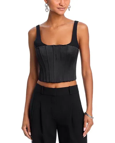 Bcbgmaxazria Sleeveless Corset Top In Black