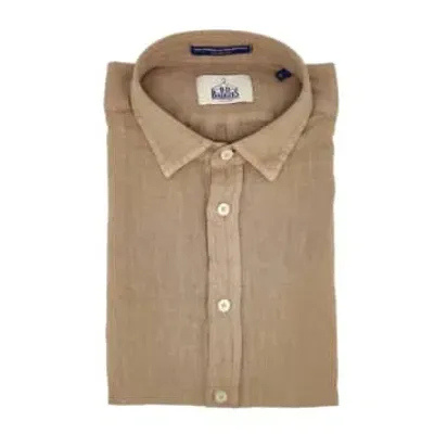 Bd Baggies Bradford Lino Man Bronzed Sable Shirt In Beige