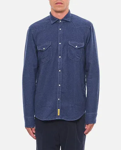 Bd Baggies Cotton Shirt In Blue