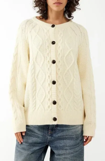 Bdg Urban Outfitters Cable Cardigan In Cream