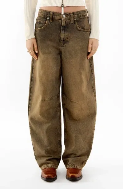 Bdg Urban Outfitters Logan Tinted Barrel Jeans In Rust Tint