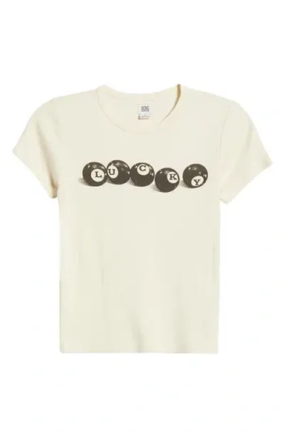 Bdg Urban Outfitters Lucky Ball Graphic Baby T-shirt In Ecru