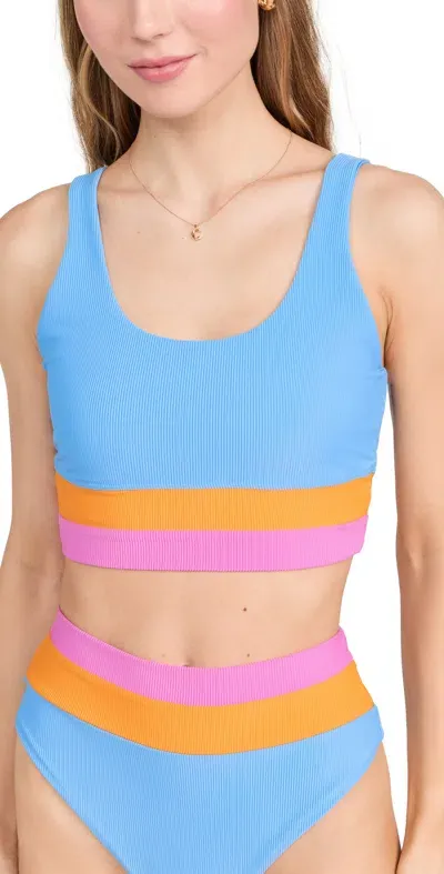 Beach Riot Mackenzie Bikini Top Daydreamer Colorblock