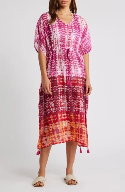 Beachlunchlounge Cedna Maxi Cover-up In Coral Breeze