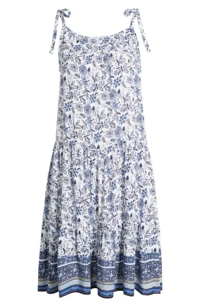 Beachlunchlounge Skylar Paisley Floral Sundress In Cornflower Garden