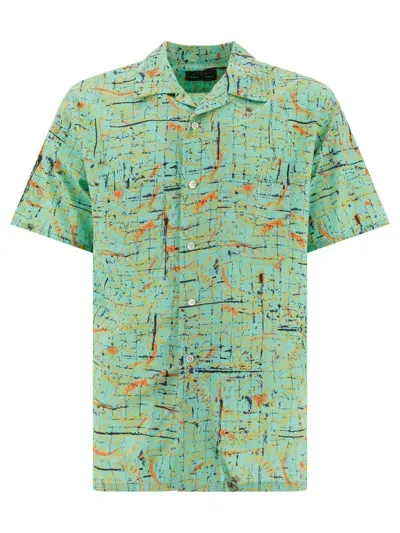 Beams Plus Printed Shirt In Green