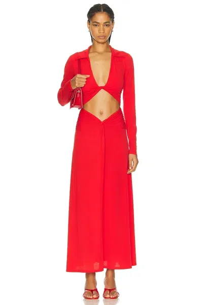 Beaufille Venti Dress In Scarlet Red