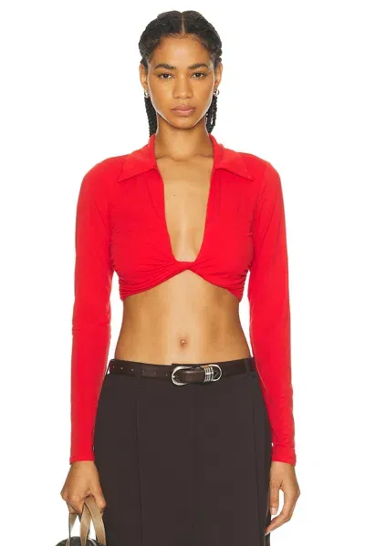 Beaufille Venti Top In Scarlet Red