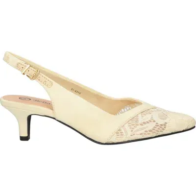 Bella Vita Marquette Slingback Kitten Heel Pump In Cream Suede