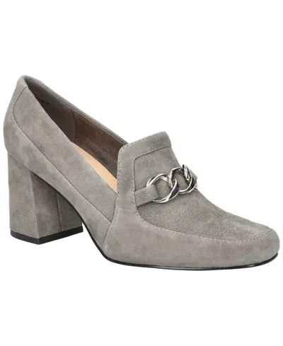 Bella Vita Women's Tam Square Toe Pumps In Grey Kidsuede Leather