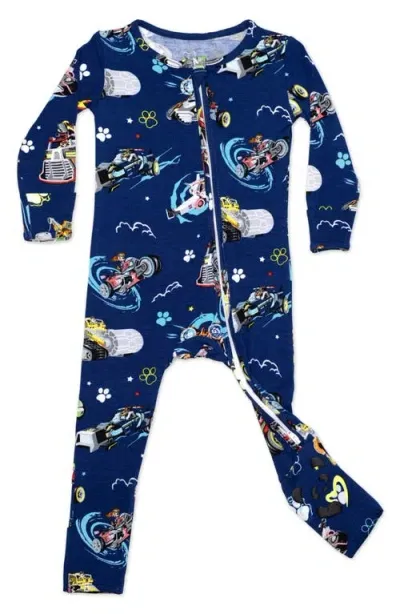 Bellabu Bear Babies'  Paw Patrol Fitted Convertible One-piece Pajamas In Blue