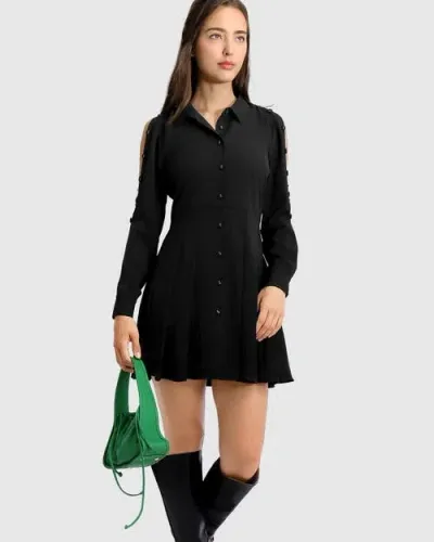 Belle & Bloom Boy Meets Girl Mini Dress In Black