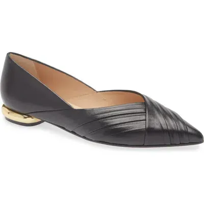 Bells & Becks Laura Pointed Toe Flat In Black