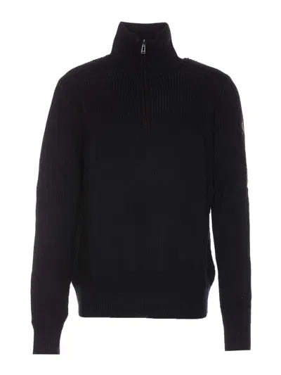 Belstaff Black Stanley Quarter Zip Sweater