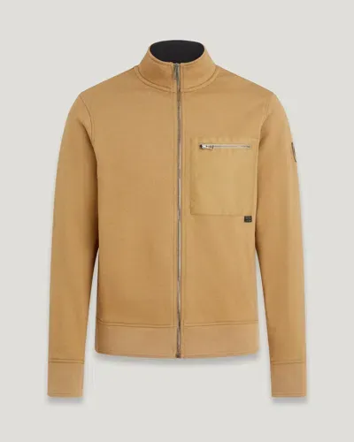 Belstaff Centenary Full Zip Sweatshirt In British Khaki