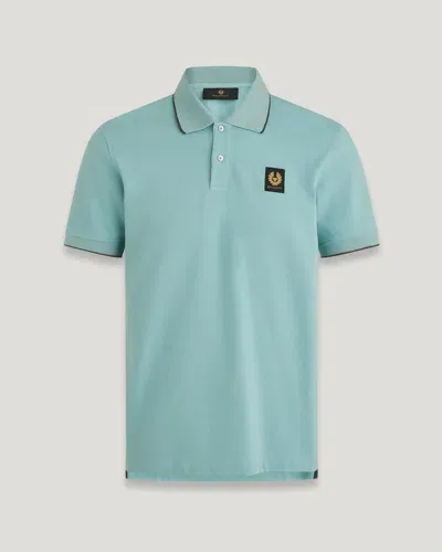 Belstaff Double Tipped Polo In Blue