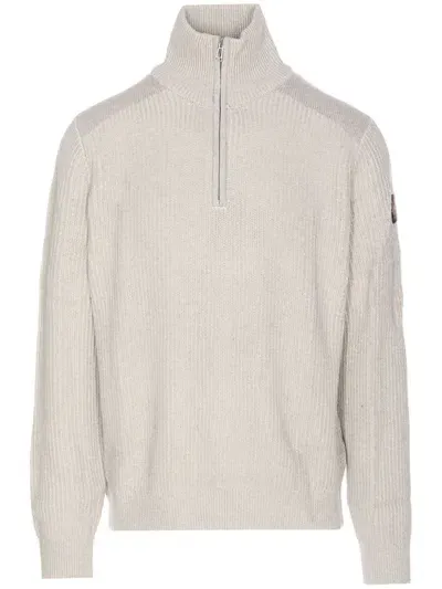 Belstaff Kilmington Quarter Zip Sweatshirt In Moonbeam