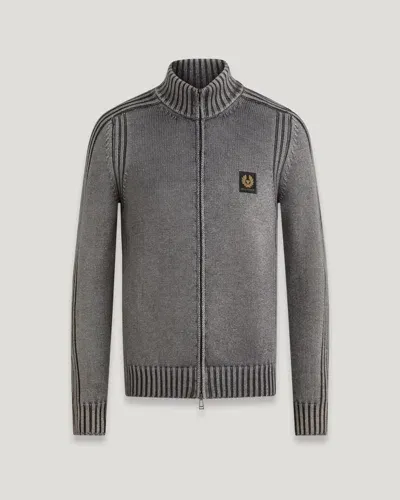 Belstaff Watch Zip Cardigan In Grey