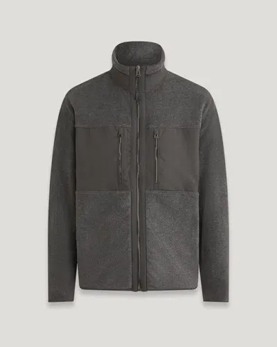 Belstaff Welder Full Zip Sweatshirt In Charcoal Heather