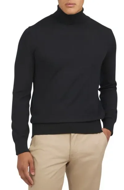 Ben Sherman Merino Blend Turtleneck Sweater In Black